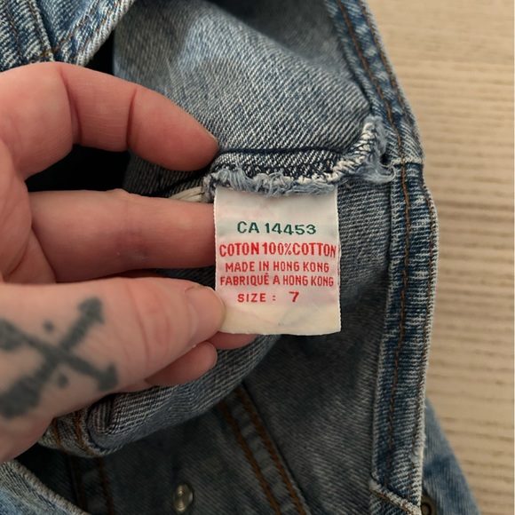 Vintage Sargent Pepper Jeanswear denim shorts jumpsuit suit size 4 - Picture 4 of 10